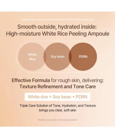 mixsoon White Rice Peeling Ampoule - White rice exfoliant Gentle Exfoliating Serum for Smooth Radiant Skin Dead Skin Cells Remover 100ml / 3.38 fl.oz. Korean Glass Skin Care White Rice 3.38 Fl Oz (Pack of 1) - Buy Online on GoSupps.com