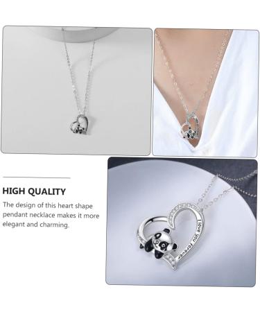 CALLARON 1pc Heart Panda Necklace Necklaces Unique Necklace Neck Chain Pendant Woman Alloy Decorate - Buy Online on GoSupps.com