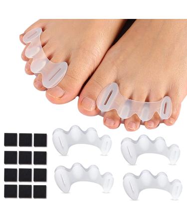 KIYOKI 2 Pairs Toe Separators with Hole Stretchers Toe Spacers Bunion Corrector for Women/Men - Spreaders for Bunions Hallux Valgus Hammertoes Maintain Foot Balance and Mobility Small Shoe Size Women : 5-9 Men: 6-7