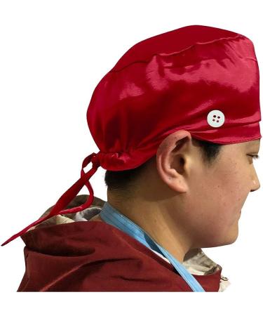 Adjustable Mifelio Scrub Cap - Red | Cotton Sweatband for Women & Men - Buy Online on GoSupps.com
