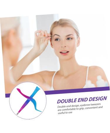 Mikinona 1 Set gradient eyebrow brush aldult tweezers for facial hair eyebrow trimming eyebrow trimming clip tool Fake eyelashes Eyelash curler double-end eyebrow tweezers - Buy Online on GoSupps.com
