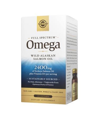 Solgar Full Spectrum Omega Wild Alaskan Salmon Oil 120 Softgels