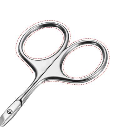 Manual Eyebrow Cutter & Tweezers | Eyebrow Care Scissors for Beard Eyelashes Nose Hair - Silver - Buy Online on GoSupps.com