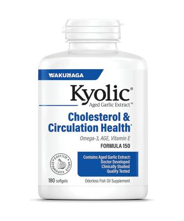 Kyolic Omega-3 Odorless and Natural Fish Oil 180 Omega-3 Softgels