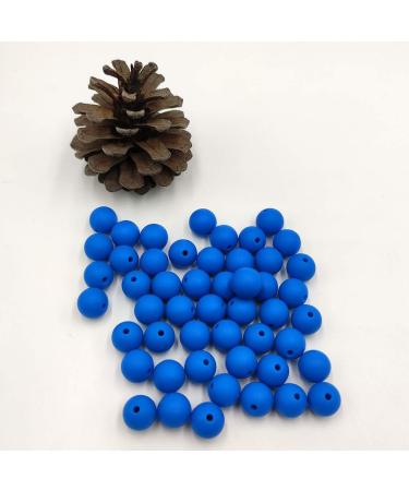 50pcs Deep Sky Blue 15mm Silicone Round Beads - Sensory Pearl Bead Bulk for DIY Jewelry Making - Buy Online on GoSupps.com