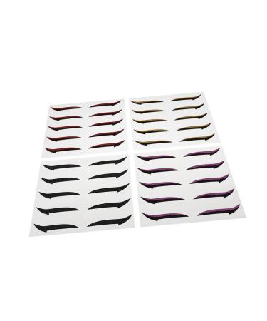 POPETPOP 20 Pairs Eyeshadow Stickers Instant Eye Tapes Glitter Reusable Eyeliner Sticker Shimmer No Smudge