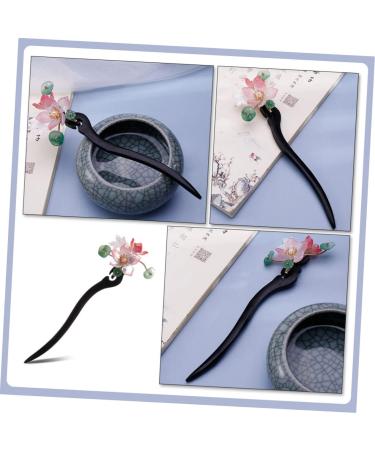 minkissy Hair Deyer Antique Black Wood Hairpin Bride Cheongsam China Hanfu Headdress - Buy Online on GoSupps.com