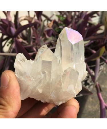 Natural Crystal Rough Beautiful White Flame Aura Quartz Crystal Cluster Specimen - Buy Online on GoSupps.com