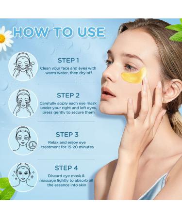 Arshege 120 PCS Under Eye Patches - 24K Gold Eye Mask for Dark Circles, Puffiness & Wrinkles - Hydrating Anti-Aging Collagen & Hyaluronic Acid Eye Masks - Peach - 12.30 Fl Oz - Buy Online on GoSupps.com