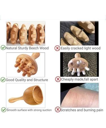 Stay Healthy Massage Roller | 5-Part Wood Therapy Tool & GUA SHA for Muscle Relief & Lymphatic Drainage - International Shipping Available - Buy Online on GoSupps.com