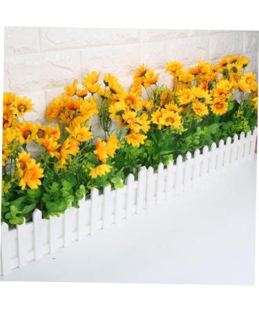 Zerodeko Artificial Flower Fence Outdoor Artificial Plants Sunflower Bouquet Sunflower Artificial Flowers Office Desk Decor Pots Plants Faux Plant White Fake Flowers Villain Foam White 40X9CM - Buy Online on GoSupps.com