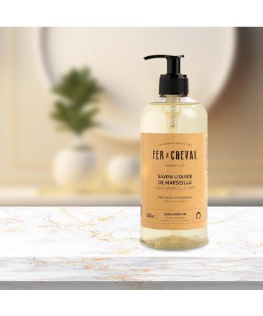 Fer Cheval Marseille Liquid Soap Unscented Fragrance-Free Savon De Marseille Soap Hypoallergenic Luxury French Liquid Soap 16.9 Fl oz (3 Pack) - Buy Online on GoSupps.com