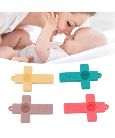 4 Silicone Baby Teething Rings - Infant Tooth Relief Soft Molar Toys for Soothing Gums - Buy Online on GoSupps.com