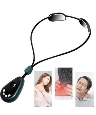 Intelligent Hanging Cervical Spine Massager - Portable Mini Neck Massager with Hot Compress (Green) for Neck Pain Relief - International Shipping Available - Buy Online on GoSupps.com