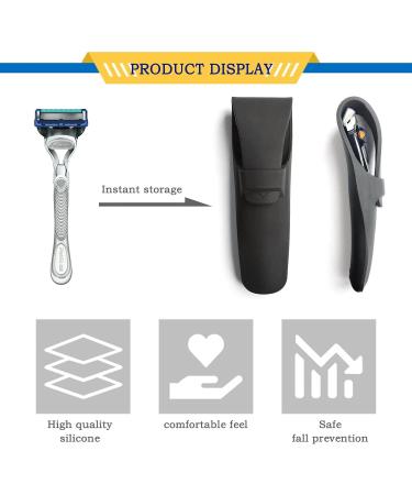 Norhogo 2-Piece Razor Travel Case | Durable Razor Storage Box for Manual Shaving | Ideal for Home & Travel (Blue & Black) - Buy Online on GoSupps.com