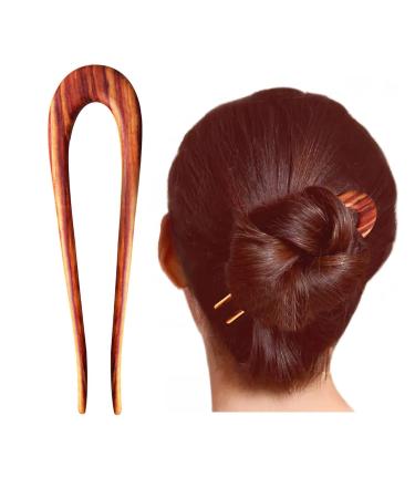 Natural Red Wood Simple Hair Fork Hair Sticks for Women Girls Hair Chopstick Hair Stick Bun Maker Long Hair Pins Wooden Hair Accessories