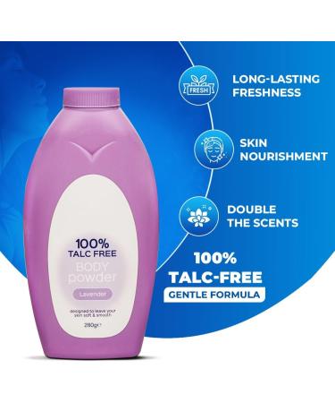 Zopper - Body Powder Talc-Free Delicate Scents of Rose & Lavender Combo Pack 280g for Silky Smoothness Leaves Your Skin Soft - Buy Online on GoSupps.com