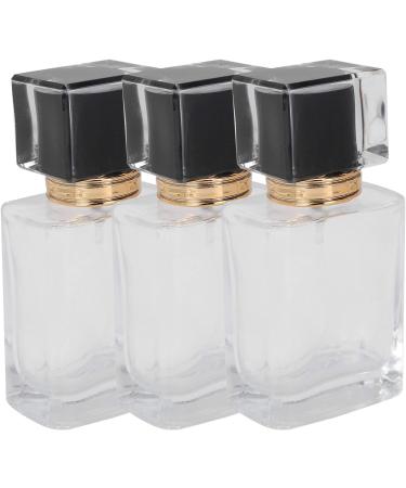 Yctze 50ml Clear Glass Empty Refillable Perfume Spray Bottle Transparent Atomizer Container Ideal for Travel (Black) - Buy Online on GoSupps.com