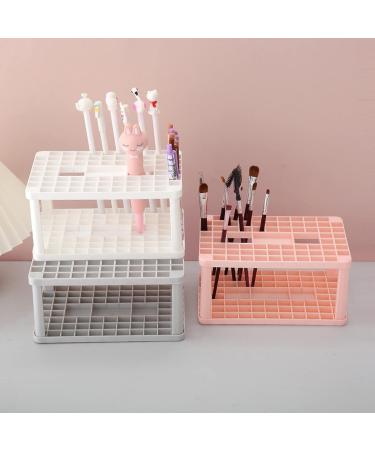 Pen Holder for Desk Rectangle 72 Holes Plastic Makeup & Painting Brush Holders Crate Organizer for Pencil  Paintbrush  Cosmetic Brushes Grey R Grey - Buy Online on GoSupps.com