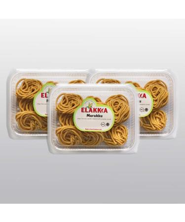 Elakkia Sri Lankan Round Murukku 10-Pieces Box Healthy Snacks Gluten Free No Artificial Flavours or Preservatives Added