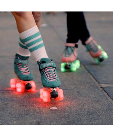 Bont Glow Light Up LED Quad Roller Skate Wheels - Love Letter Pink - 62x35mm 83A - Pack of 4 - Buy Online on GoSupps.com