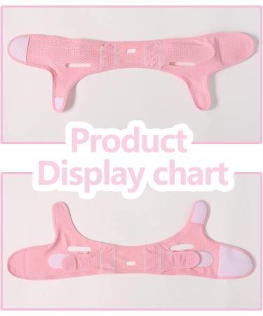 VIKSAUN Facial Strap Tape Double Chin Reducer V-Line Chin Cheek Lift Up Band Facial Lifting Belt Anti Wrinkle Lifting Chin Correction Belt Strap for Women Men (Pink) - Buy Online on GoSupps.com