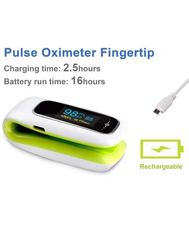 Rechargeable Oxygen Monitor Finger Adults Bluetooth Pulse Oximeter CE Approved with Heart Rate and Perfusion Index Free App iOS & Android and OLED Display - Buy Online on GoSupps.com