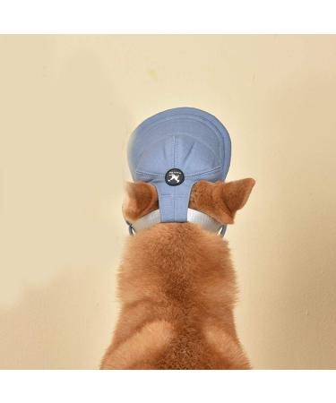 Adjustable Summer Sun Hood for Dogs | Baseball Cap with Ears - Sun Protection for Small & Medium Dogs (M Denim Black) - Buy Online on GoSupps.com