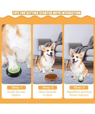 Skjjl Buzzer Set for Dogs - 4 Interactive Sound Buzzers with Recording Function for Training & Communication - Buy Online on GoSupps.com