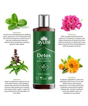 Detox Massage & Body Oil - Vegan Cruelty-Free 250ml | Dermatologically Tested for Wellness - Buy Online on GoSupps.com