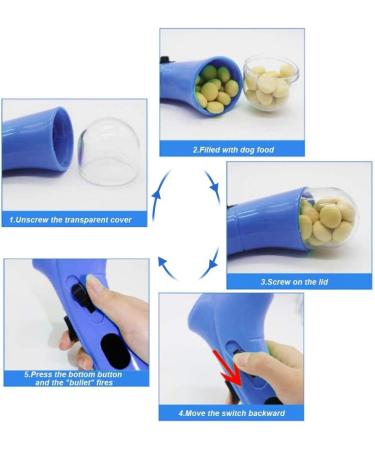Treat Gun Treat Thrower - Fun Dog Toy for Training & Rewards | Blue - Perfect for Dogs - Buy Online on GoSupps.com