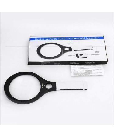 Magnifiers Handheld Large Magnifying Glass Portable HD Utility with LED Counterfeit Light Reading Aids - Buy Online on GoSupps.com