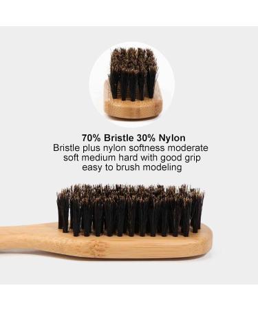 Intoximt Beard Brush for Men - Wild Boar Bristles Wooden Handle | Smooth & Promote Beard Growth | 15.5x3.5x2.8 cm - Buy Online on GoSupps.com