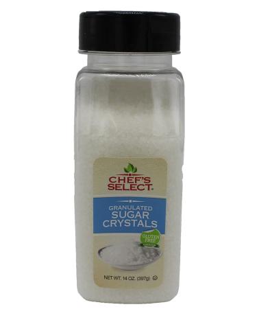 Chef's Select White Sugar Crystals 14oz - Value Size 14 Ounce (Pack of 1)