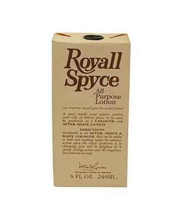 Royall Spyce By Royall Fragrances For Men. Aftershave Lotion Cologne 8 Ounces