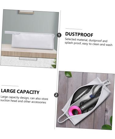 Mipcase Hair Dryer Storage Bag Organizer Bags for Travel Hair Curler Travel Hair Dryer Organizer Bag Digital 35x14cm Silver - Buy Online on GoSupps.com