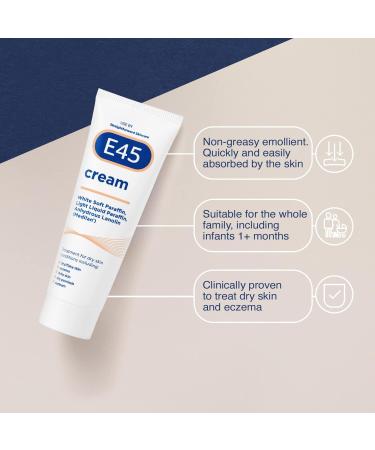 E45 Cream 50g: Fast-Acting Moisturizer for Dry Skin - Buy Online on GoSupps.com