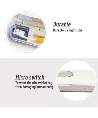 Portable UV Toothbrush Sanitizer Case Box for Toothbrush Disinfectant Toothbrush for Sterilization Head Sterilizer Case for Travel Toothbrush for Home Use (Blue Bottom) - Buy Online on GoSupps.com