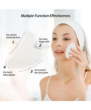 Geeric Gua Sha & Jade Facial Roller Tool - Natural Green & White Jade Massage for Fine Lines & Eye Swelling Relief - Buy Online on GoSupps.com