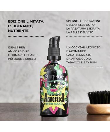 Bullfrog - Baume Barbe Agnostique On The Rocks Multifonction dition Limit e Artist 100ml - Nourrit et Hydrate la Barbe contre les Irritations - Notes d Anis de Cuir de Tabac et de Bay Rum - Buy Online on GoSupps.com