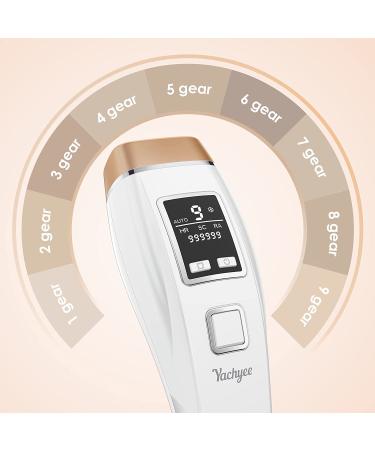 Yachyee IPL Laser Hair Removal Device with Ice Cooling Function - 999,999 Flashes - Permanent Hair Removal for Men and Women - At-Home Treatment for Face, Armpits, Legs, Arms, and Bikini Line - White - Buy Online on GoSupps.com