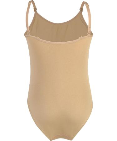 Soudittur Girls Ballet Dance Leotard L (Age 12-15 Y) Nude Seamless Camisole with Adjustable Straps - Buy Online on GoSupps.com