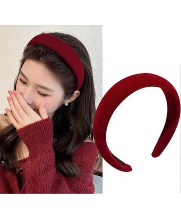 gaobaozhu French Red Velvet Headband Women Girls Hairband Vintage Swallow Gird Sponge Hair Hoop Headwear Fashion No Slip Headband Hair Accessories - Buy Online on GoSupps.com