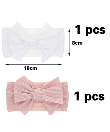 Buy 2-Piece Baby Girls' Front Belts & Hair Accessories | White & Pink Headbands & Turbans - Buy Online on GoSupps.com