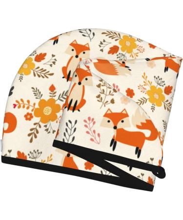 Hair Towel Wrap with Button - Quick Drying Towel Turban for Fast Hair Drying | Flower Fox - Buy Online on GoSupps.com