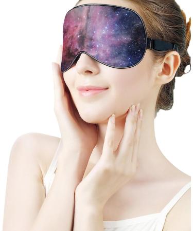LynaRei Outer Space Sleeping Mask - Adjustable Blindfold for Deep Sleep - Cosmic Nebula Eye Cover for Light Blockage - Buy Online on GoSupps.com