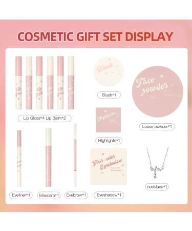  Generisch Lip makeup kit lip gloss blush face powder with necklace for everyday wear parties weddings holidays birthdays teens - Buy Online on GoSupps.com