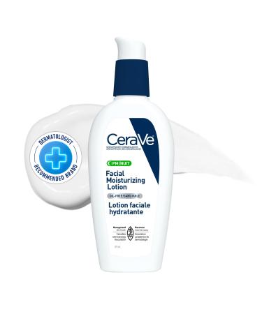 CeraVe Facial Moisturizing Lotion Pm | Ultra Lightweight Night Face Moisturizer With Hyaluronic Acid | Fragrance Free 89 Milliliters (1 Pack)