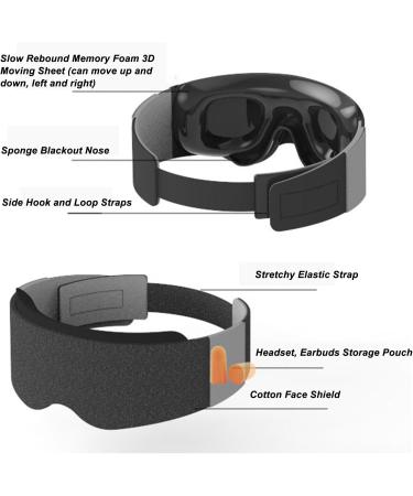 Memory Foam Sleep Eye Cover with Nose Cushion 3D Breathable Cotton Sleep Eye Cover Pads for Light Blocking Elastic Band for Home Travel - Buy Online on GoSupps.com