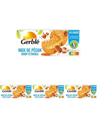 Gerbl Teneur R duite Sabl Noix de P can et Sirop d'Erable Sans Huile de Palme 3 Sachets Individuels 12 Biscuits 132 g 197633 (Lot de 4) Sabl s Noix de P can - Sirop d' rable Lot de 4